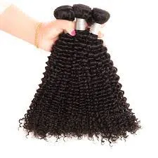 24 Inch Malaysian Virgin Pre-bonded  Human Hair Weave Bouncy Curl Natural Black photo-2