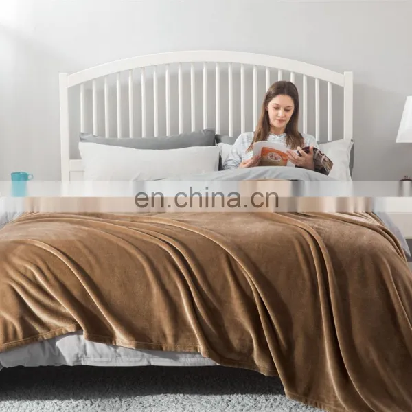 Eco Friendly 100% Polyester Breathable Flannel Fleece Blanket For Sleep photo-4