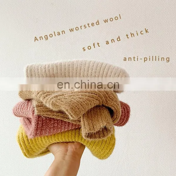 4780/Hot Sell Korea Style Warm All-match Girl Stripe Sweater Newest Winter Fashion Kids Top photo-5