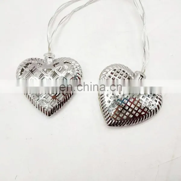 Wedding Holiday Decoration Battery Operated 10LED Metal Heart Shaped String Light photo-6