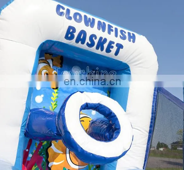 Seaworld Themed Inflatable Carnival Games Set Big Mouth Baseball Basketball Challenge Game For Children photo-4