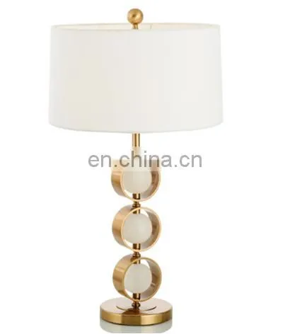 Metal Lamp Base White Fabric Shade Table Lamp Home Decor Led Table Light photo-4