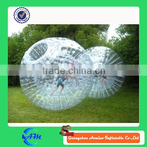 Low Price Red and Blue Dot PVC&TPU Land or Water Inflatable Zorb Ball For Sale photo-3