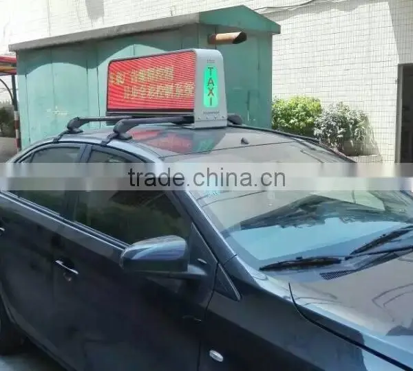 Synchronous Video Processor Taxi Camera P5 Outdoor Full Color LED Taxi Roof Sign / Taxi Advertising Display photo-2