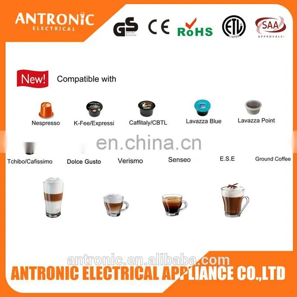GS/CE/EMC/LVD/EUP/ROHS Compatible With Nespresso/Tchibo/Dolce Gusto 19 Bar Capsule Coffee Maker photo-3