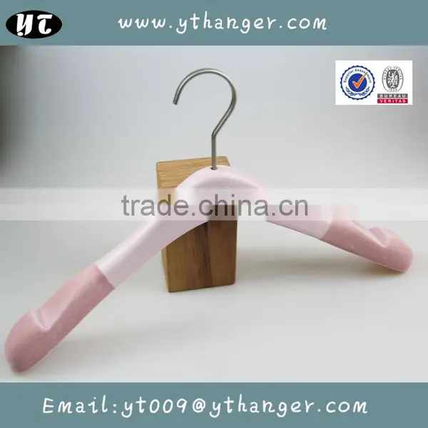 HA7058 Wooden Hanger With Rubber Coated Coat Dress Hanger Supplier's Choice photo-5