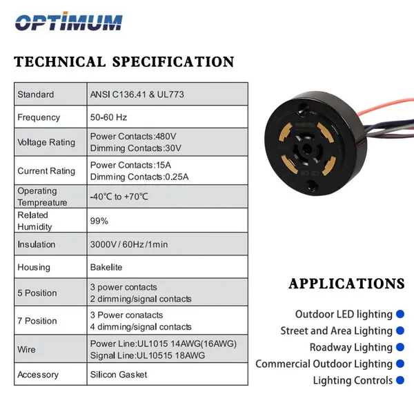 China Lorawan Luminaire Controller NEMA Socket Dimming Receptacle for Street Lighting photo-4