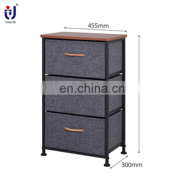 Customizable Fabric Closet Foldable 3 Drawer Clothes Storage Bins Underwear Organizer Set Unit For Drawer photo-2