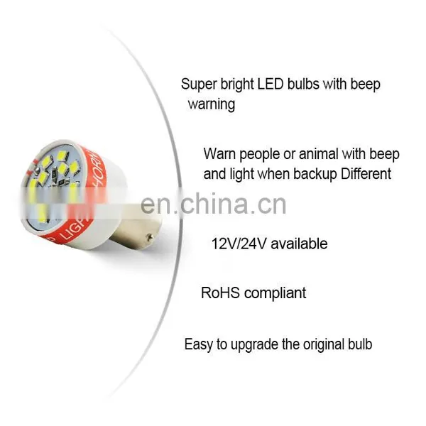 Promata LED HALOGEN 105dB Universal Warming Sound Tail Light Car Backup Alarm Reverse Light for Retrofit photo-2