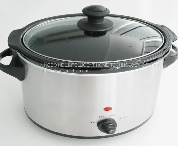 New Design 4.7L(5QT) Oval Ceramic Slow Cooker L-SC50 With Glass Lid