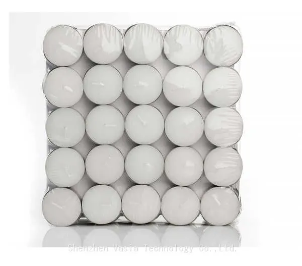 Smokeless 8 Hour Unscented Plant Wax Tealight Candles 50pcs/Pack for Home Decor Shabbat Weddings photo-2