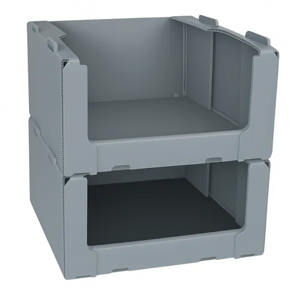 Custom PP Plastic Storage Picking Bins Collapsible Stackable for Clothes Warehouse for Picking Collating Clothes Cutting