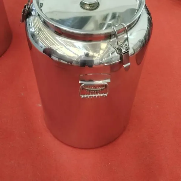 304/316L Food Grade Stainless Steel Bucket, Open Top Storage Barrel With Handle, Heavy Duty Stainless Steel Drum for Food/Beverage/Chemical Use  photo-4