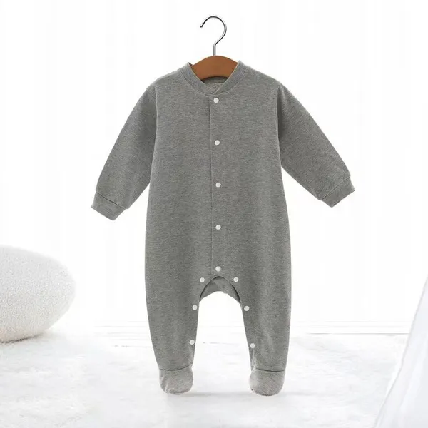 Two-way Zipper Long Sleeve Baby Onesie Rompers Antislip Bamboo Baby-Toddler Footed Pajamas photo-2