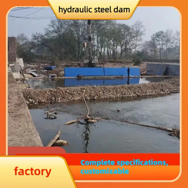 Barrage en acier hydraulique avec régulation précise d'angle pour déversoir de réservoir