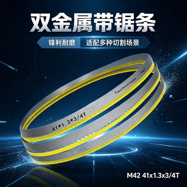 Hongshengjie Dual-Metal Belt Saw Blade 5860×41 mm – Wear-resistant for Cutting Stainless Steel Bars photo-2