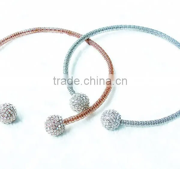 Europe and America Fashion High-grade Open Collar Crystal Ball Pendant Necklace photo-3