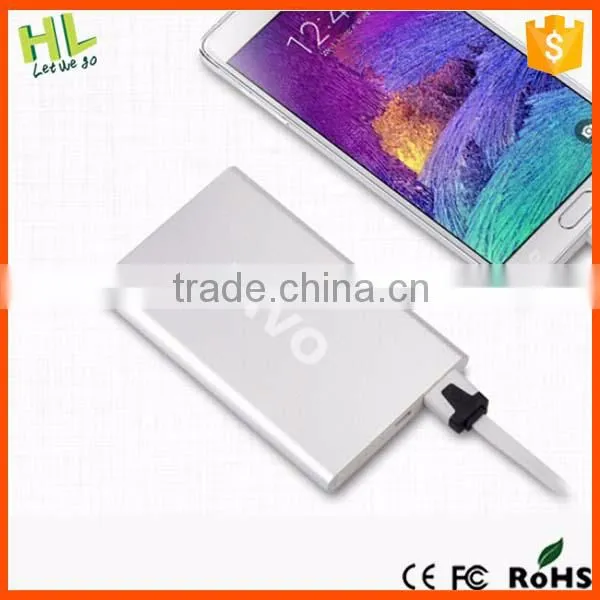 2015 Ultra-thin Metal 5000mah Led Torch Light Power Banks photo-5