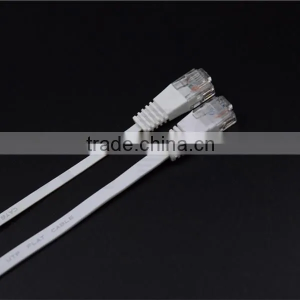 Flat UTP Cat5e Ethernet Good Speed RJ45 Ethernet White Flat 3ft Network Cable photo-4