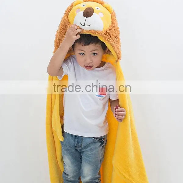 100% Cotton Beach Hooded Towel Ponchos Pattern for Baby photo-4