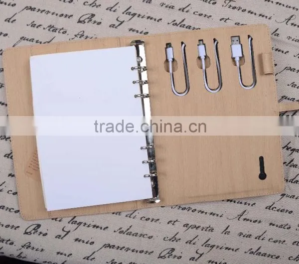 2015 Fashion Custom Multifunction Business Leather Factory Power Bank Notebook Quality Choice photo-6