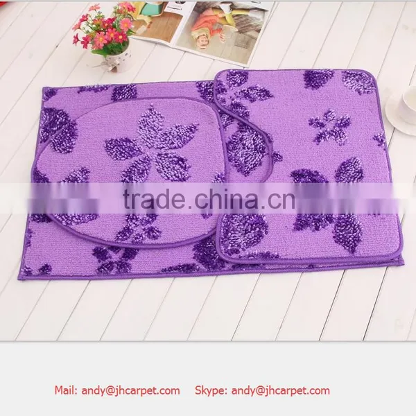 2015 New Design 3D Chenile Bath Mat 3 Sets/printed Mat 3sets/memory Foam Bath Mat 3sets photo-5