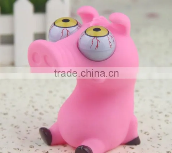 Soft Pvc Vinyl Eyes Pop Out Toys ,vinyl Pig Pop Eye Toy photo-5