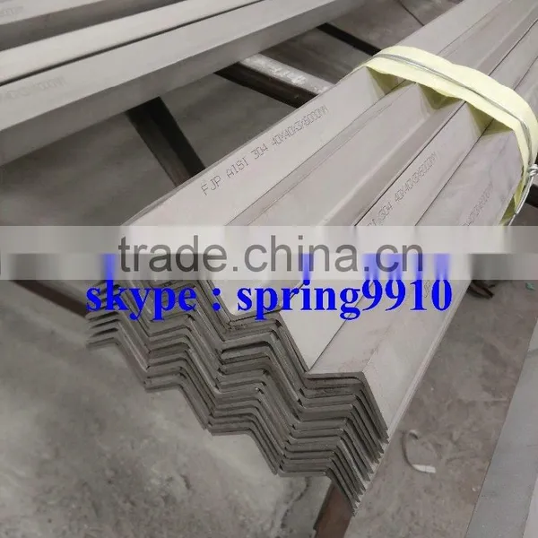 HOT ROLL & PICKLED STAINLESS STEEL ANGLE BAR IN GRADE 304 ACCORDING TO ASTM A484