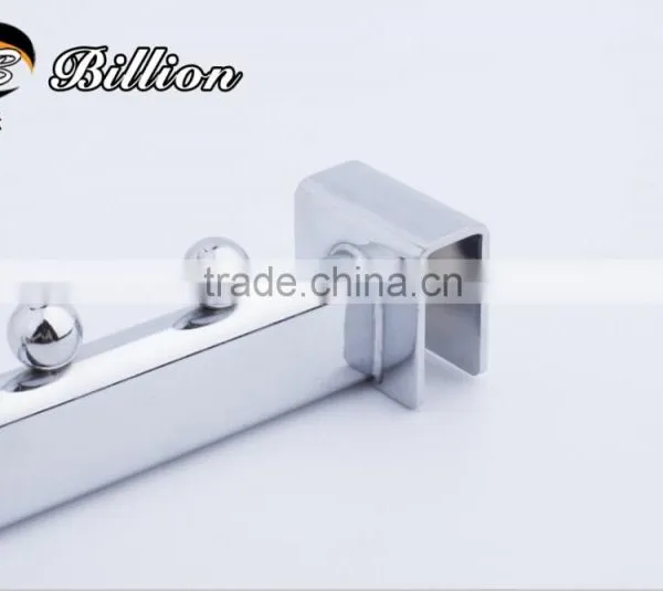 Metal Chrome Crossbar Fix Display Hook 15*30 Square Tube Straight Arm Display Hook With 9 Balls photo-4