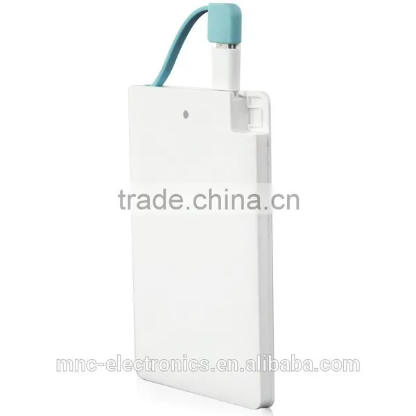 Cheap Custom Full Color Branded Printing Slim Business Card Shape Power Bank 2500mAh With Your Company Logo photo-5