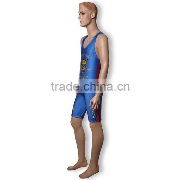 Custom Cheap Cool Dry Sublimation Spandex Wrestling Singlets photo-5