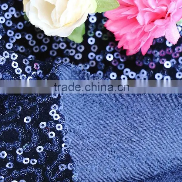 3mm Shiny Spangle Sequins Embroidery Velet Sequin Fabric photo-2