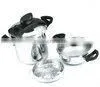 New Model 18/8 Stainless Steel Sandwich Bottom Cookware, Suitable to Gas Stove & Induction Cooker DSC 22cm 3L+7L