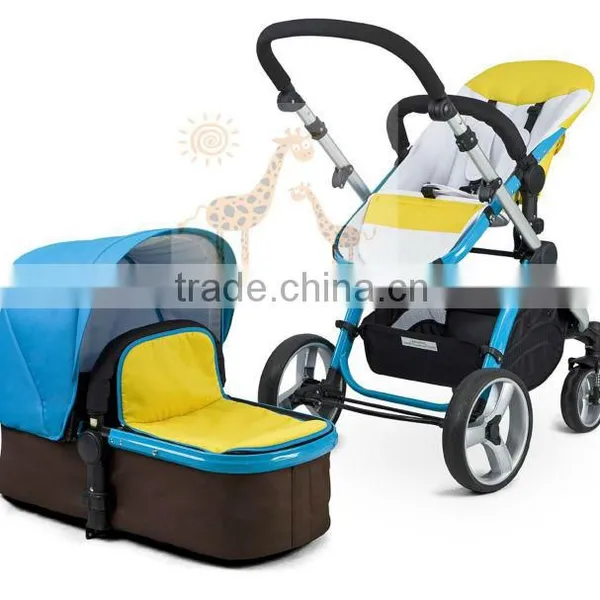 2015 New Model Design Baby Stroller 3 in 1 Hot Sale Europe Standard Purple Baby Stroller