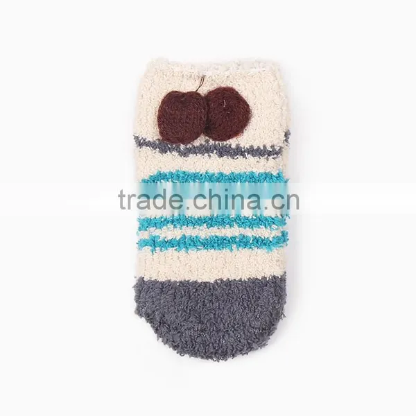 Candy Terry Knit Socks Warm Baby Towel Silicon Anti-slip Socks