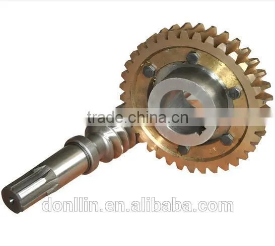 Big Transmission Rate Bronze/brass Worm and Worm Gear for Motor photo-2