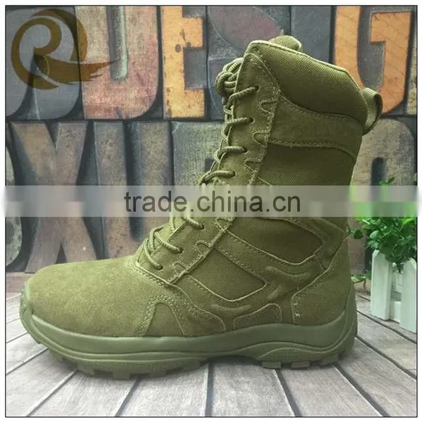 High Ankle Genuine Leather Waterproof Army Military Combat Boots photo-3