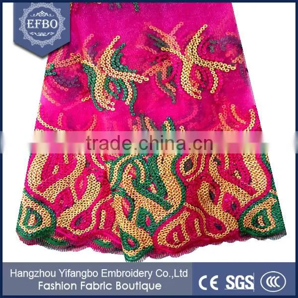 Top Selling Softextile Embroidery Lace Fabric George for Wedding Dress photo-3