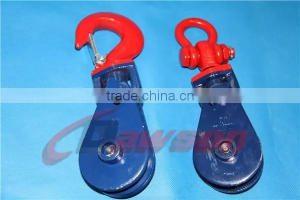 Light Type Champion Snatch Block Double Sheave With Shackle