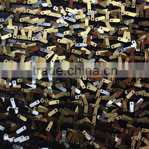 Gold Sequin or Silver Sequin Fabric or Embroidery Fabric photo-6
