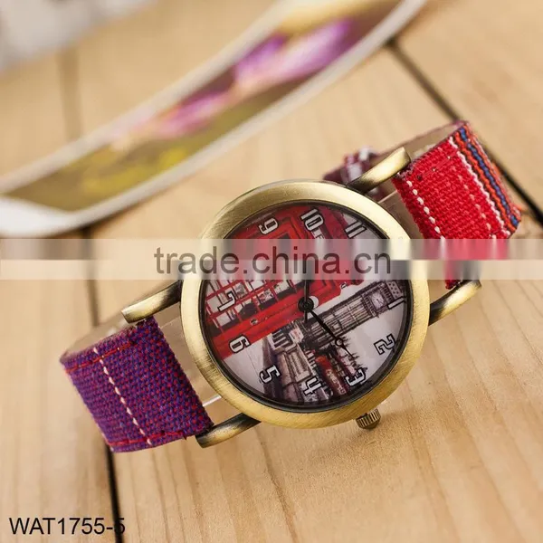 New Handmade Dial Denim Strap Wrist Watch photo-6