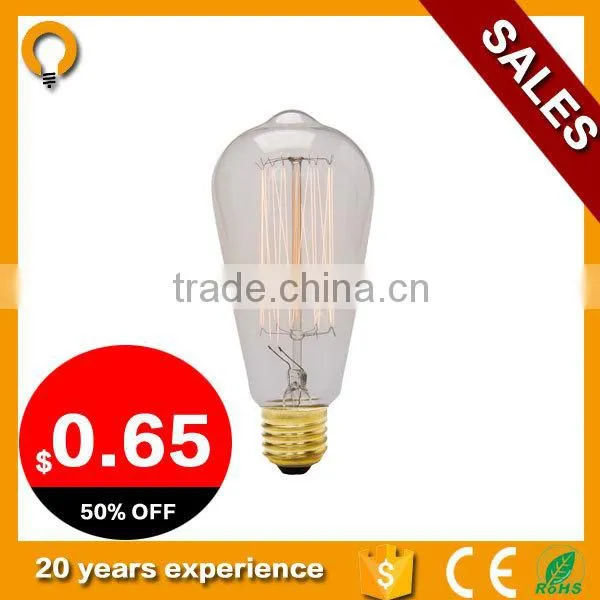 Decorative Vintage Edison Light Bulb ST64 19 Anchors Edison Lamp Lighting 25-60W