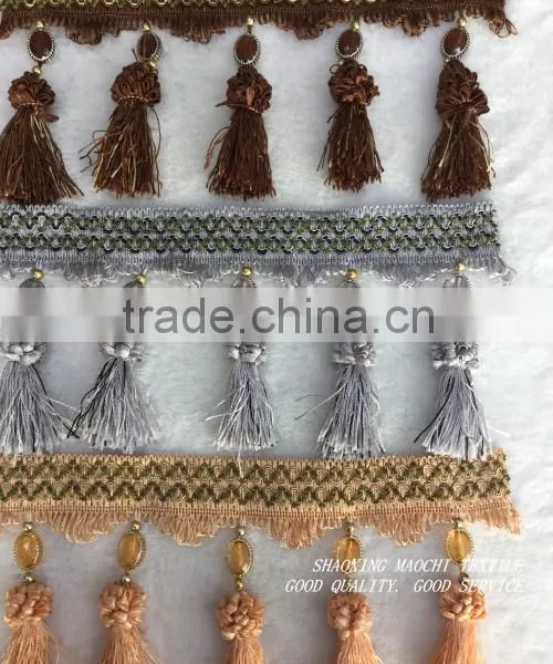 New Design Wholesale Curtain Fringe With Crystal for Home Textile Accessory photo-2