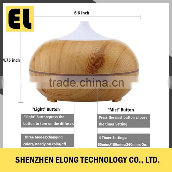 Ultrasonic Aroma Oil Diffuser Wood Grain for Car photo-4