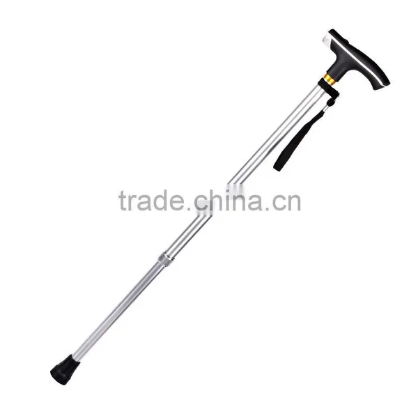 Aluminum Two Sections Ten Points Adjustable Telescopic Elder Old Man Walking Stick With Led Light photo-3