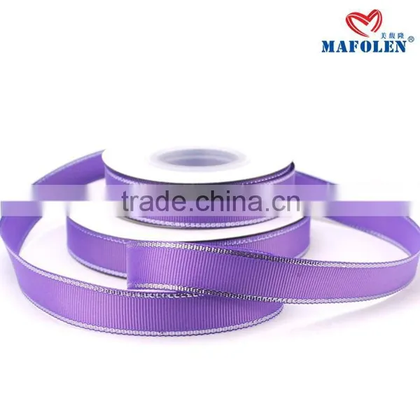 Wholesale Patterned Grosgrain Ribbon Cheap Price 75mm Silver Foil Custom Printed Ribbon photo-3