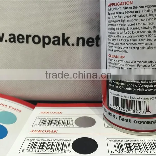 Aeropak Spray Paint, Acrylic Color Spray Paints MSDS Aerosol Spray Paint photo-6