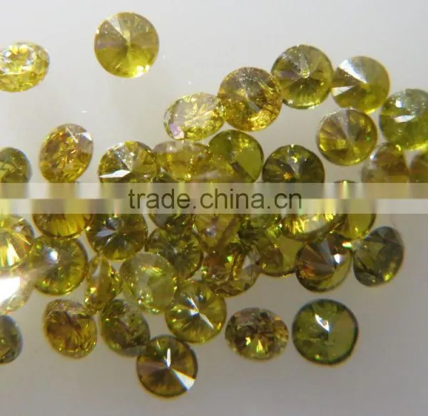 0.8-1mm Natural Loose Brialliant Cut Fancy Green Diamond Lot SI Clarity Good Fire photo-3