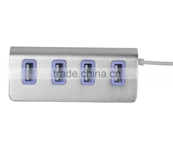 Good for Gifts! Aluminium Casing 4 Port Type c Hub Change to Usb 2.0 Hub for Macbook With LED Indicators photo-4