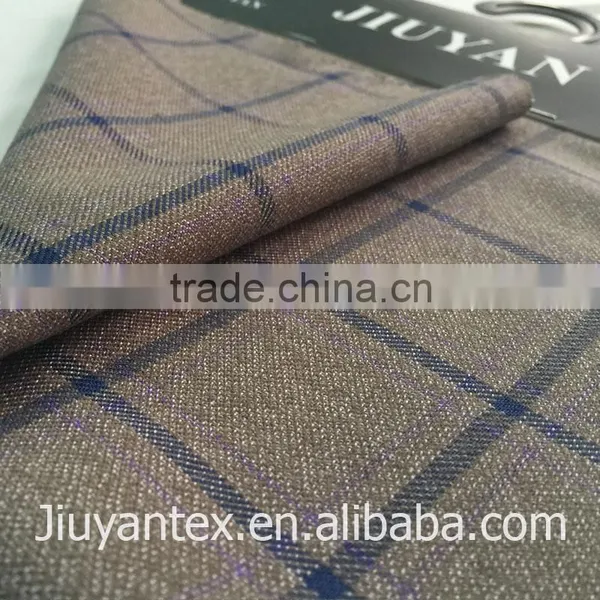 Hot Selling Europe and America Market tr Twill Classic Checks Design Printed High Quality Men's Suiting Fabric photo-4